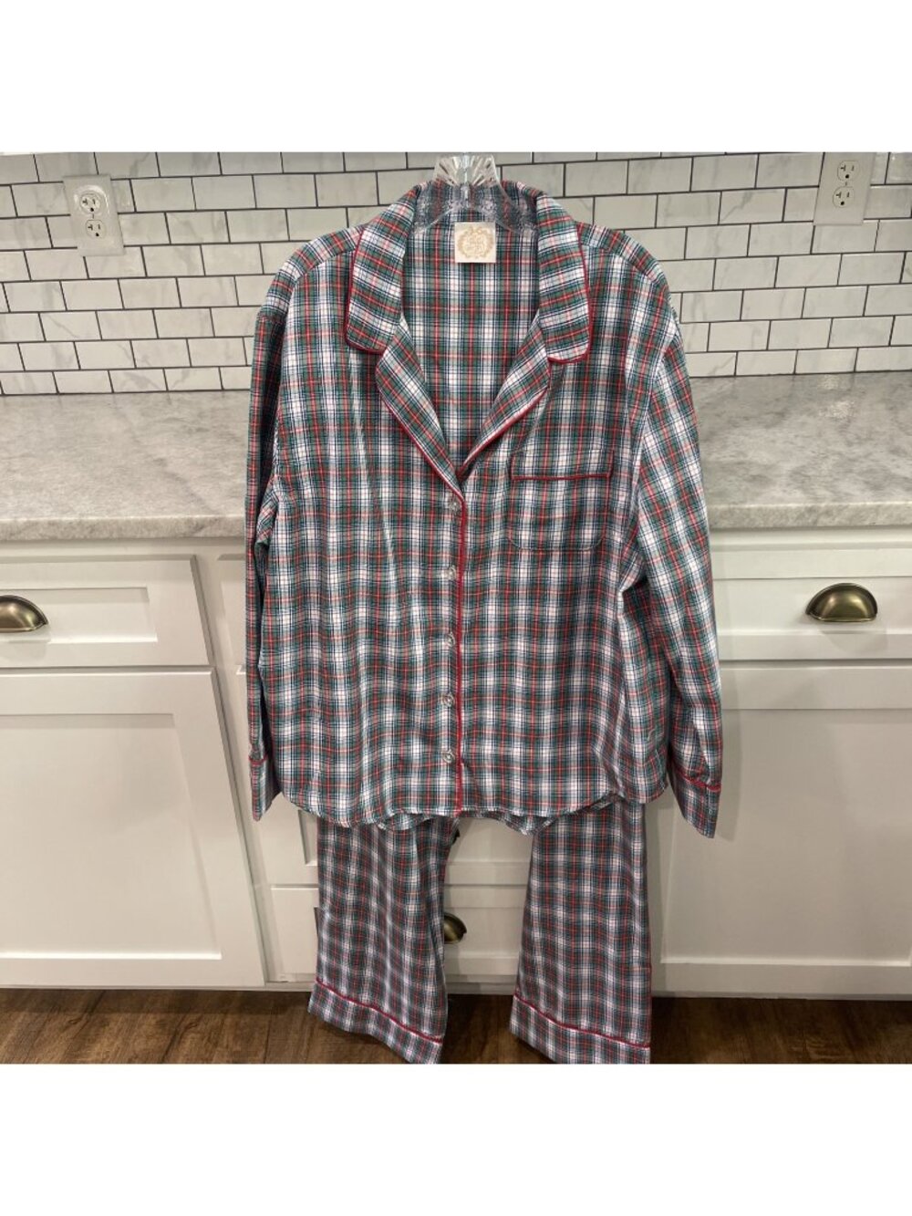 Beaufort Bonnet Pajama Womens XXL Let Me Red Green  Prestonwood‎ Plaid Christmas